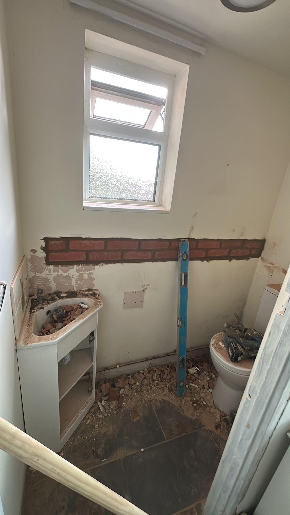 Internal utility extension before work