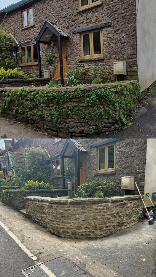 Before and after renovation work